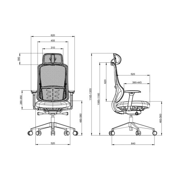 UGD Ultra Ergonomska kancelarijska stolica Optima Comfort - KNC010904A00000