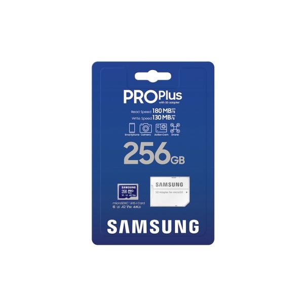 SAMSUNG Memorijska kartica PRO PLUS MicroSDXC 256GB U3 + SD Adapter MB-MD256SA - KAR00644
