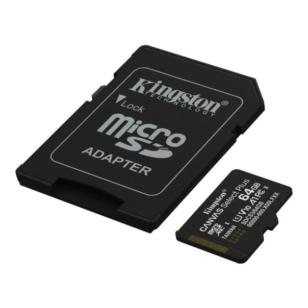 KINGSTON Micro SD 64GB Canvas Select Plus SDCS3/64GB + adapter - EP2840971