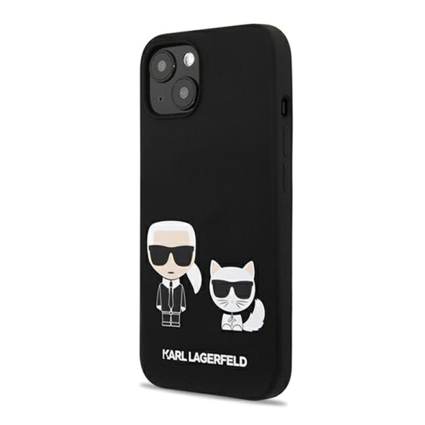 Maska za iPhone 13 crna Karl Lagerfeld Silicone Case Karl&Choupette - KLHCP13MSSKCK