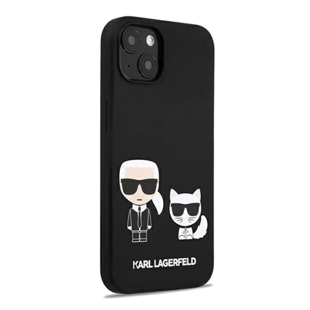 Maska za iPhone 13 crna Karl Lagerfeld Silicone Case Karl&Choupette - KLHCP13MSSKCK