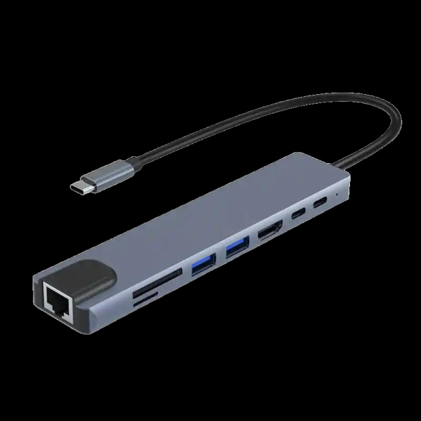 KETTZ Adapter Tipe C HUB KT-801G 8/1 - 1280123