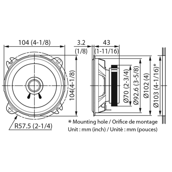 KENWOOD Zvučnici za auto KFC-S1056 - 13480