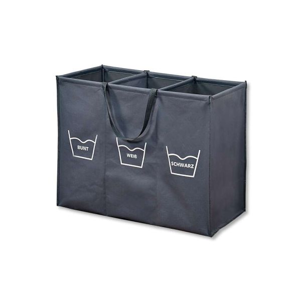 KESPER Korpa za veš sa 3 pregrade bambus okvir 74x36x60cm - KSP19597