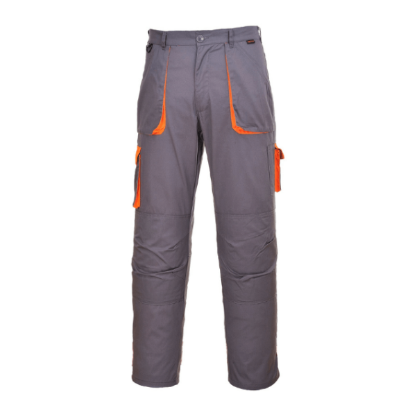MONSUN Radne pantalone Contrast, siva/narandžasta - 54840