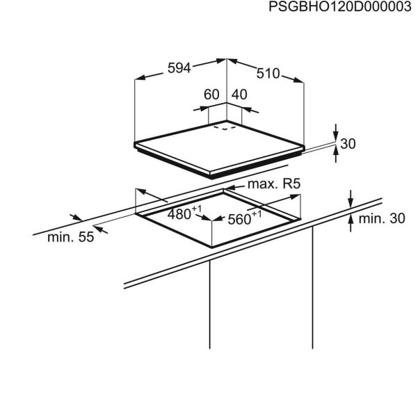 ELECTROLUX Ugradna ploča KGM64311X - KGM64311X