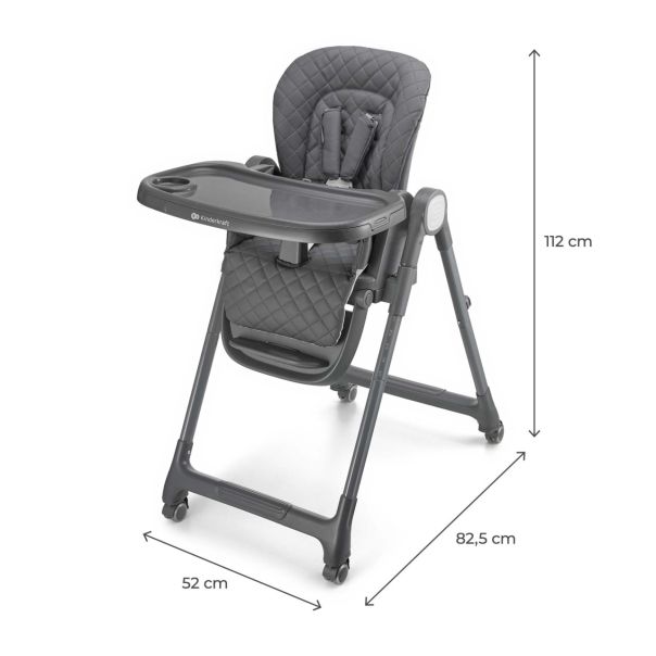 KINDERKRAFT Hranilica za bebe Tulo, siva - KHTULO00GRY0000