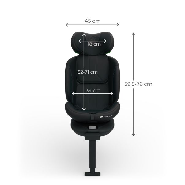 KINDERKRAFT auto sediste i-360 2 plus i size 40-150cm black - EP2871348
