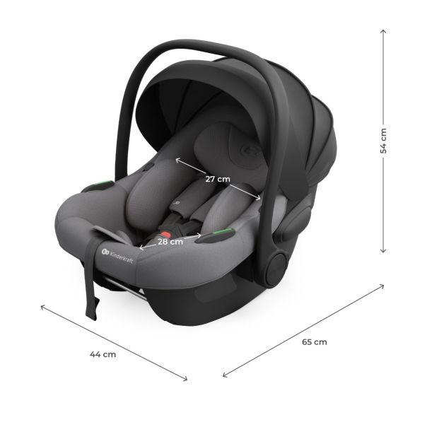 KINDERKRAFT Auto sedište I-lite 40-87cm, siva/crna - KCILIT00GRY0000