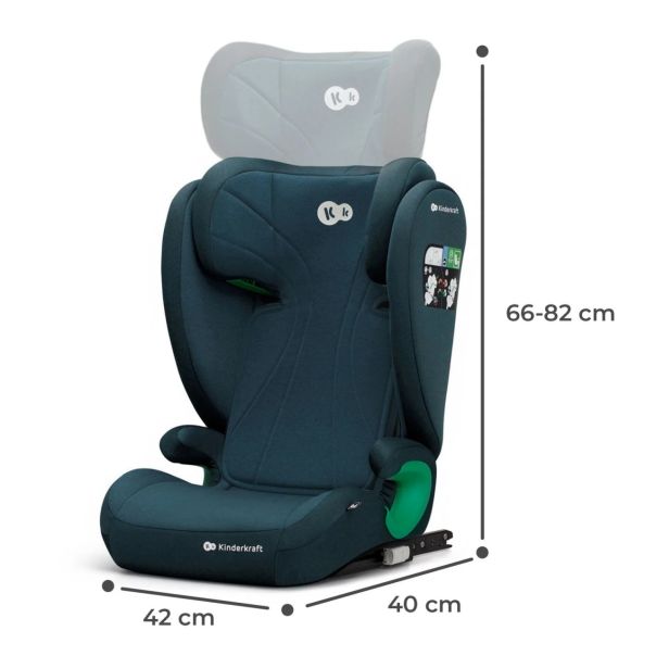 KINDERKRAFT Auto sedište Junior fix 2 I-size 100-150cm, plava - KCJUFI20BLU0000