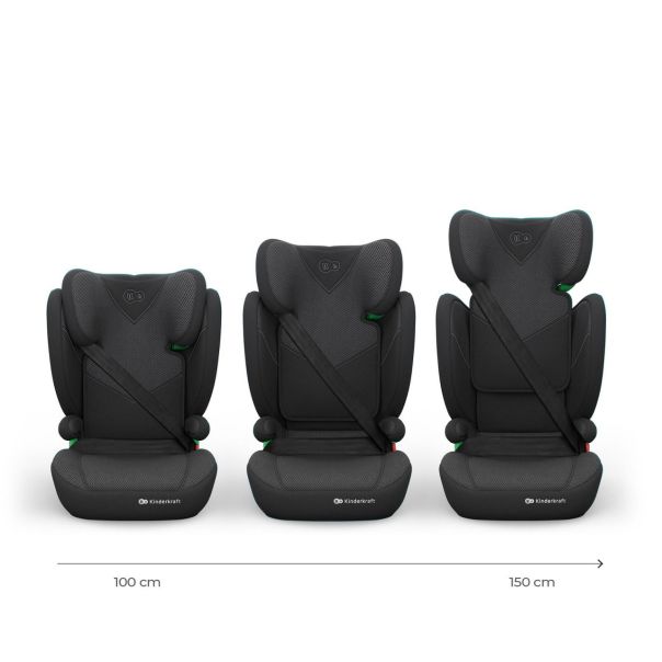 KINDERKRAFT auto sedište junior fix 2 plus i-size 100-150cm black - EP3080294