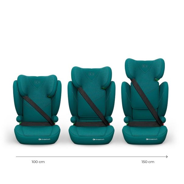 KINDERKRAFT auto sedište junior fix 2 plus i-size 100-150cm green - EP3080297