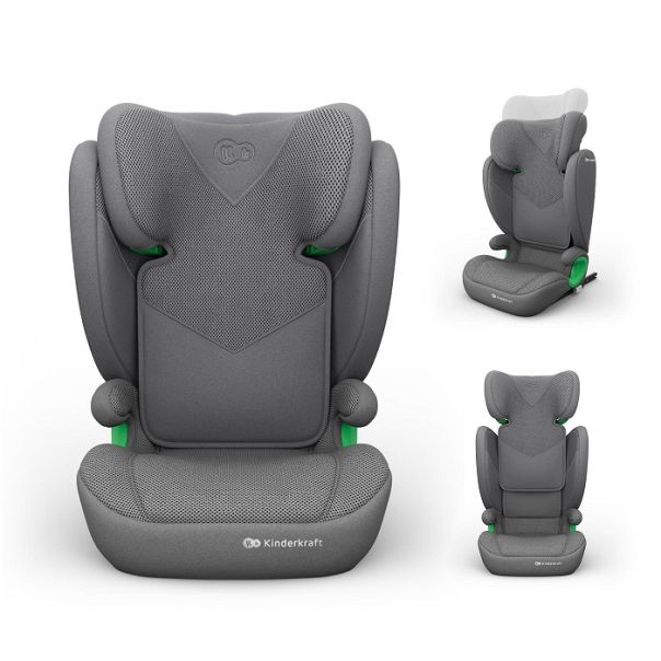 KINDERKRAFT auto sedište junior fix 2 plus i-size 100-150cm grey - EP3080300