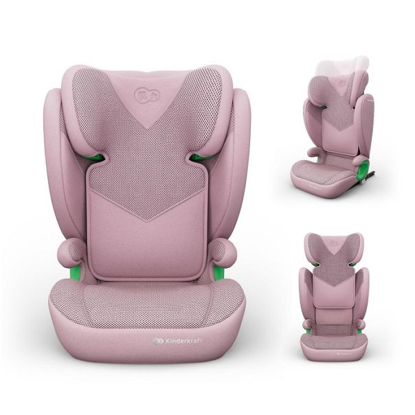 KINDERKRAFT auto sedište junior fix 2 plus i-size 100-150cm pink - EP3080303