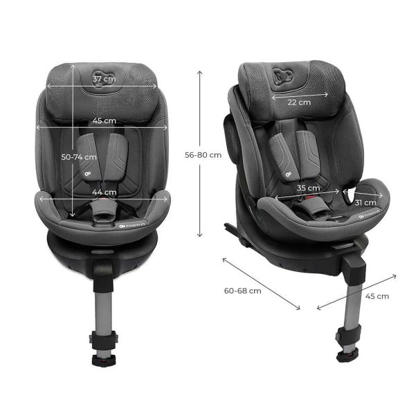KINDERKRAFT Auto sedište i-Size 40-150cm Xrider 2, siva - KCXRID02GRY0000