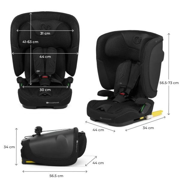 KINDERKRAFT Auto sedište Fix2go I-size, crna - KCFI2GO0BLK0000