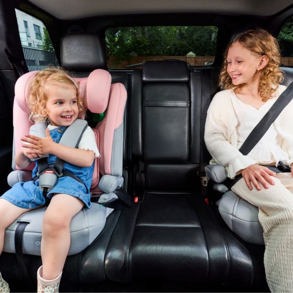 KINDERKRAFT Auto sediste i-Comfy i-Size 76-150cm, siva/roze - KCICOM00PNK0000