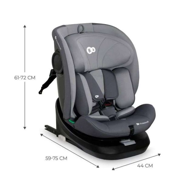 KINDERKRAFT Auto sedište I-Grow I-size 40-150 cm, siva - KCIGRO00GRY0000