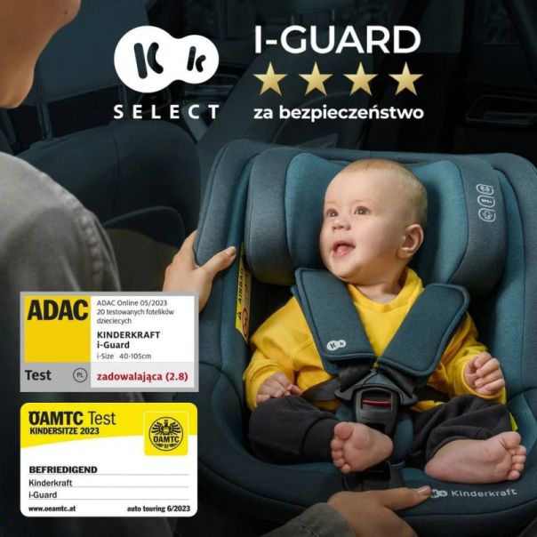 KINDERKRAFT Auto sedište i-Guard 40-105cm, bordo - KCIGUA00RED0000