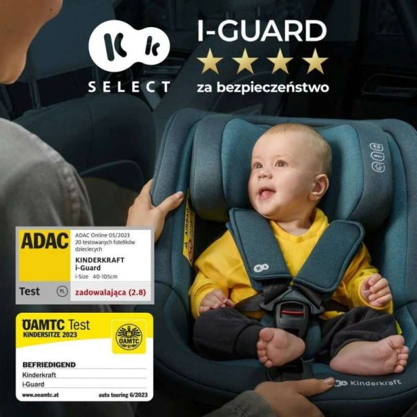 KINDERKRAFT Auto sedište I-Guard 40-105cm, crna - KCIGUA00BLK0000