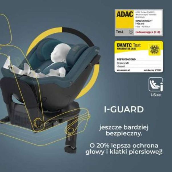 KINDERKRAFT Auto sedište I - Guard pro 61-105cm, bordo - KCIGUAPRRED0000
