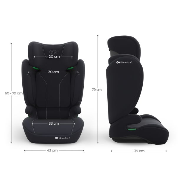 KINDERKRAFT autosediste i-spark 2 plus i size black - EP2977851