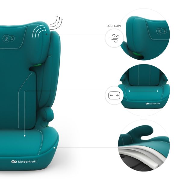 KINDERKRAFT autosediste i-spark 2 plus i size green - EP2977854