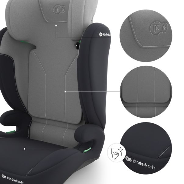 KINDERKRAFT autosediste i-spark 2 plus i size grey - EP2977857
