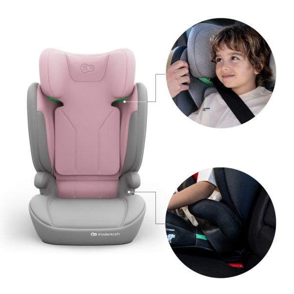 KINDERKRAFT autosediste i-spark 2 plus i size pink - EP2977860
