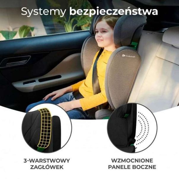 KINDERKRAFT  Auto sediste JUNIOR FIX 100-150cm Graphite blck (KCJUFI20BLK0000) - 170439
