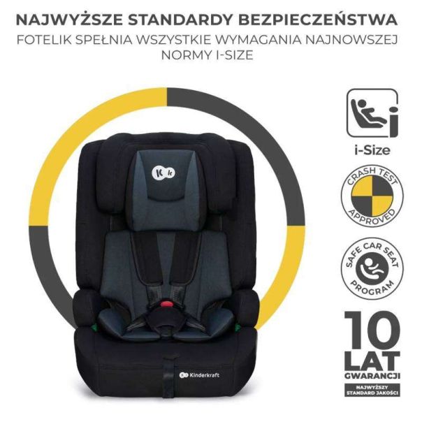 KINDERKRAFT Auto sedište Safety fix2 I-size 76-150cm, crna - KCSAFI02BLK0000