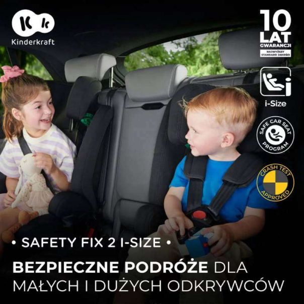 KINDERKRAFT Auto sedište Safety fix2 I-size 76-150cm, crna - KCSAFI02BLK0000