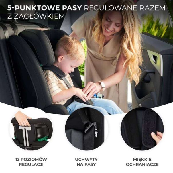 KINDERKRAFT Auto sedište Safety fix2 I-size 76-150cm, siva - KCSAFI02GRY0000
