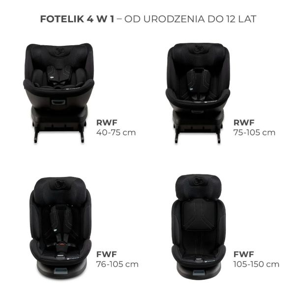 KINDERKRAFT Auto sedište Xpedition 3 I-size 40-150cm, crna - KCXPED03BLK0000