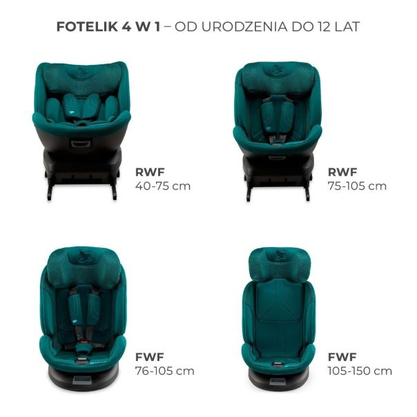 KINDERKRAFT Auto sedište Xpedition 3 I-size 40-150cm, zelena - KCXPED03GRE0000