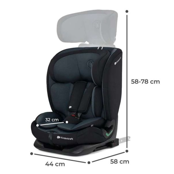 KINDERKRAFT Auto sedište Oneto 3 76-150cm, crna - KCONE300BLK0000