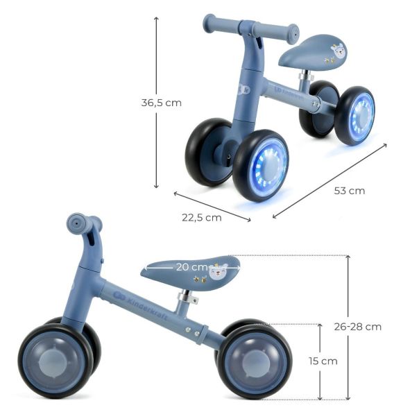 KINDERKRAFT Bicikl guralica Cutie flash, plava - KRCUFL00BLU0000
