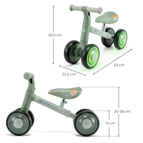 KINDERKRAFT Bicikl guralica Cutie flash, zelena - KRCUFL00GRE0000