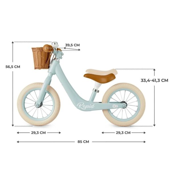 KINDERKRAFT Bicikl balance bike Rapid 2, plava - KRRAPI02BLU0000