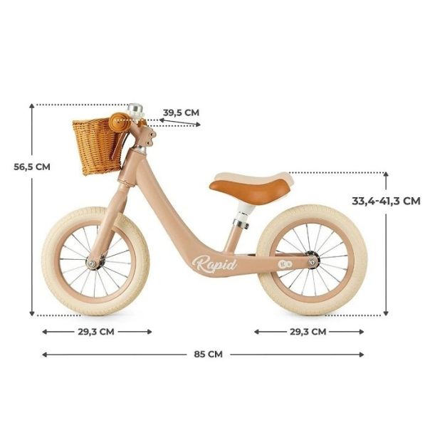 KINDERKRAFT Bicikl balance bike Rapid 2, pink - KRRAPI02PNK0000