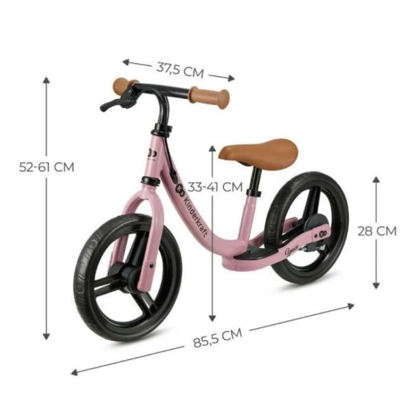 KINDERKRAFT Bicikl balance bike Space, pink - KRSPAC23PNK0000