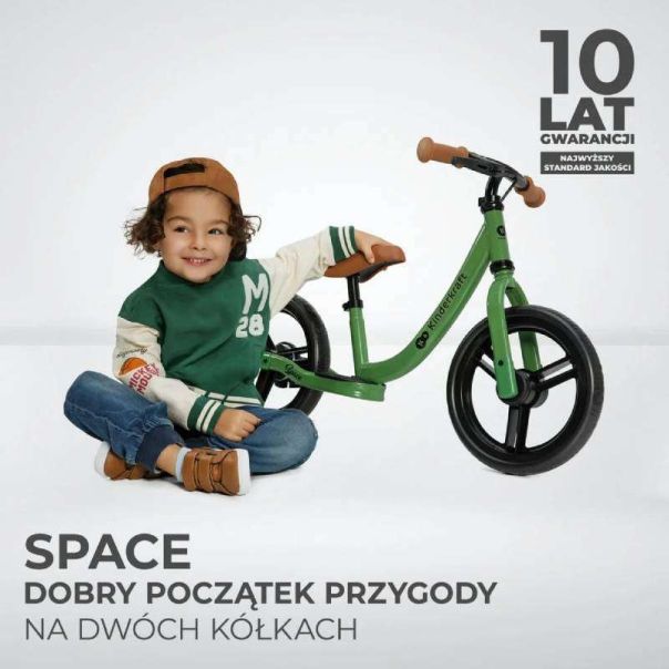 KINDERKRAFT Bicikl balance bike Space, svetlo zelena - KRSPAC23GRE0000
