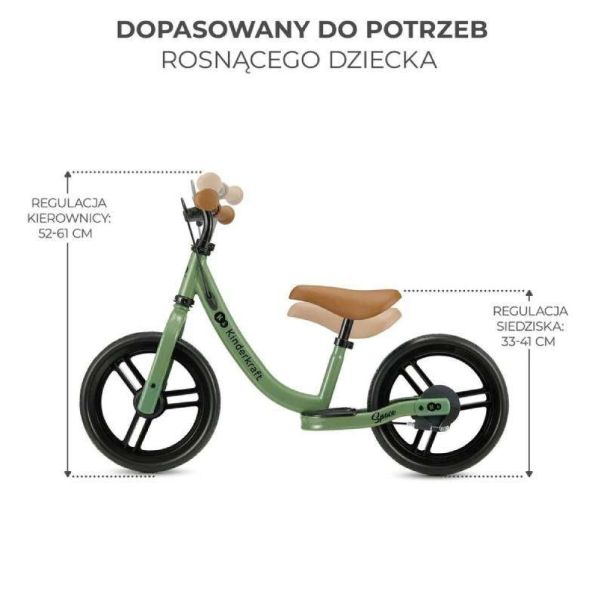 KINDERKRAFT Bicikl balance bike Space, svetlo zelena - KRSPAC23GRE0000