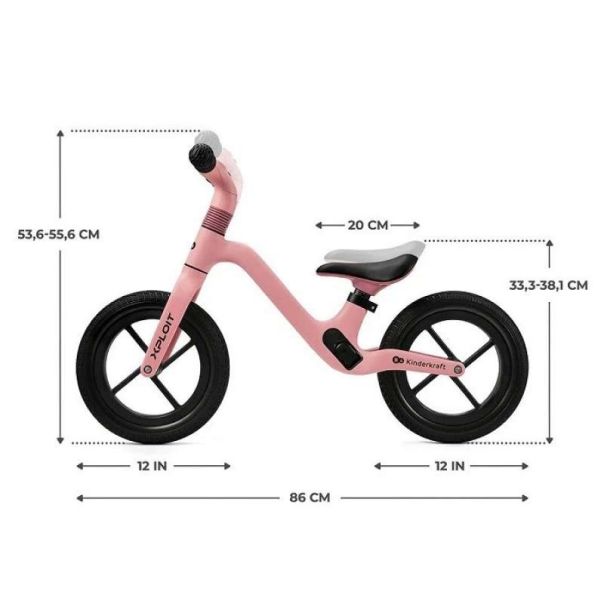 KINDERKRAFT Bicikl balance bike Xploit bubblegum, pink - KRXPLO00PNK0000