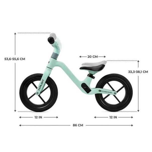 KINDERKRAFT Bicikl balance bike Xploit, tirkizna - KRXPLO00TRQ0000