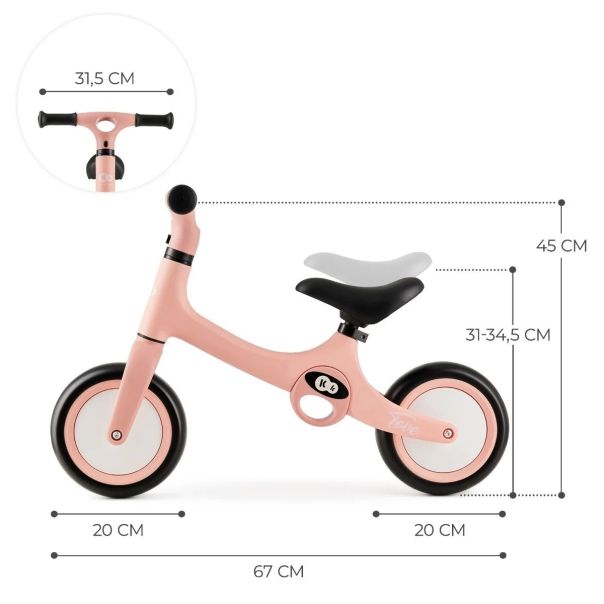 KINDERKRAFT Bicikl balace bike Tove desert, roze - KRTOVE00PNK0000