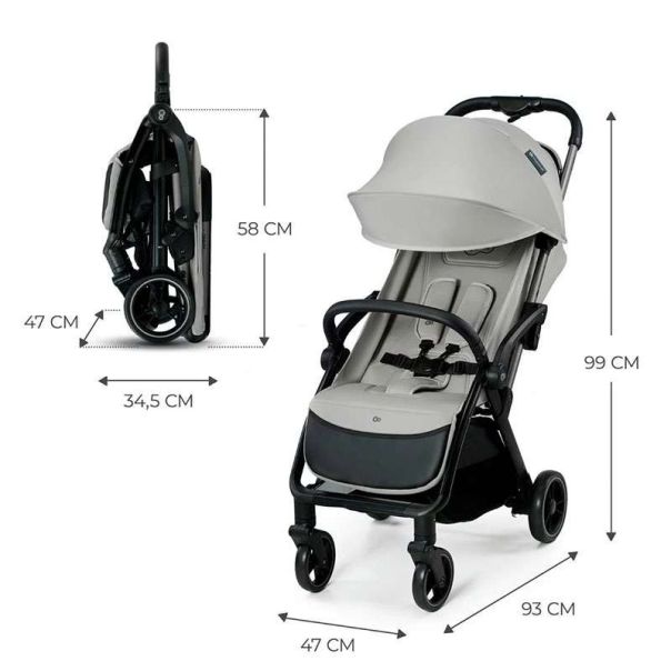 KINDERKRAFT Kolica za bebe Apino dove, siva - KSAPIN00GRY0000