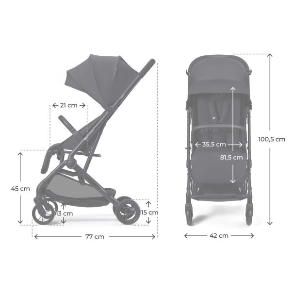 KINDERKRAFT kolica indy 3 coal black - EP2810339