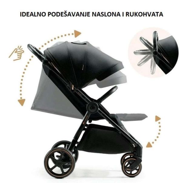 KINDERKRAFT Kolica za bebe Mitzy, crna - KSMITZ00BLK0000