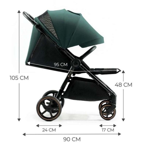 KINDERKRAFT Kolica za bebe Mitzy, crna - KSMITZ00BLK0000